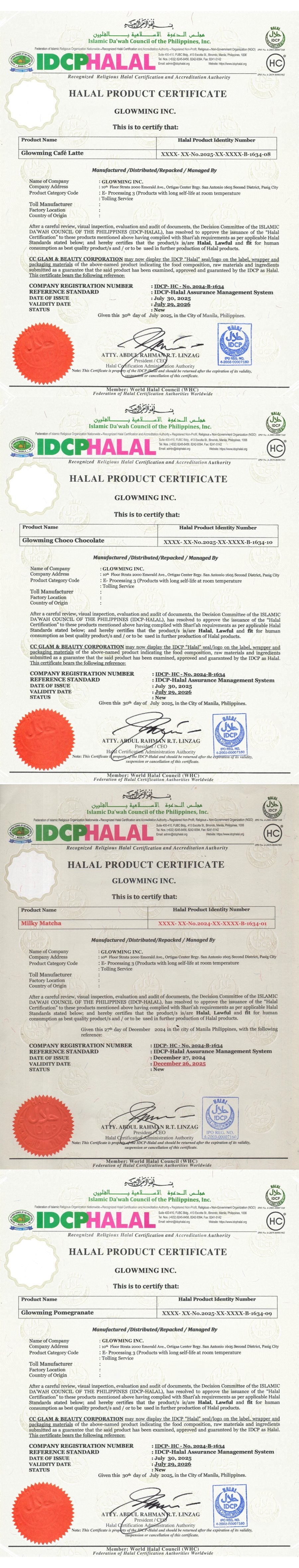 Halal Certificate Document
